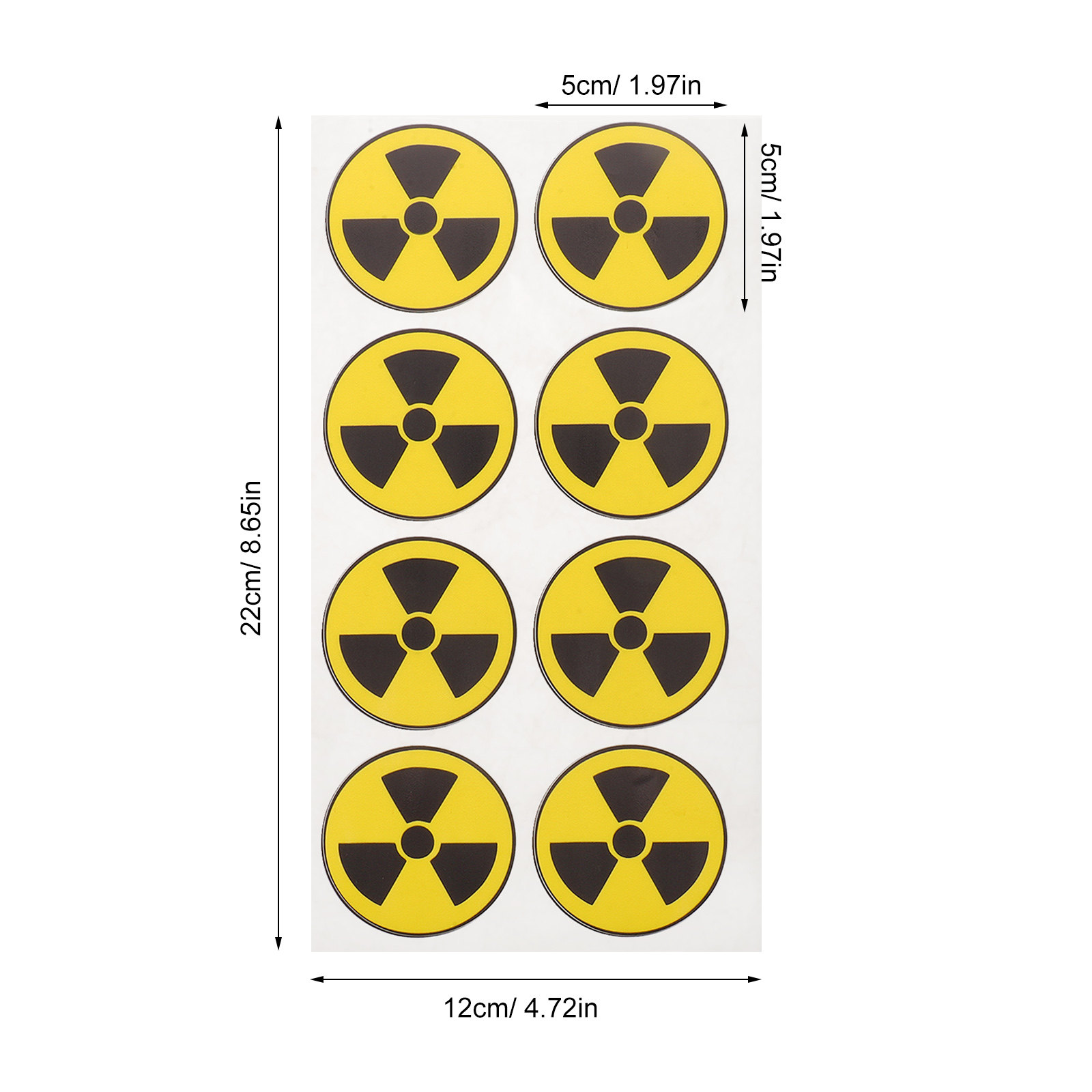 24Pcs Radiation Warning Sticke - đánh giá và giá Lab Equipment