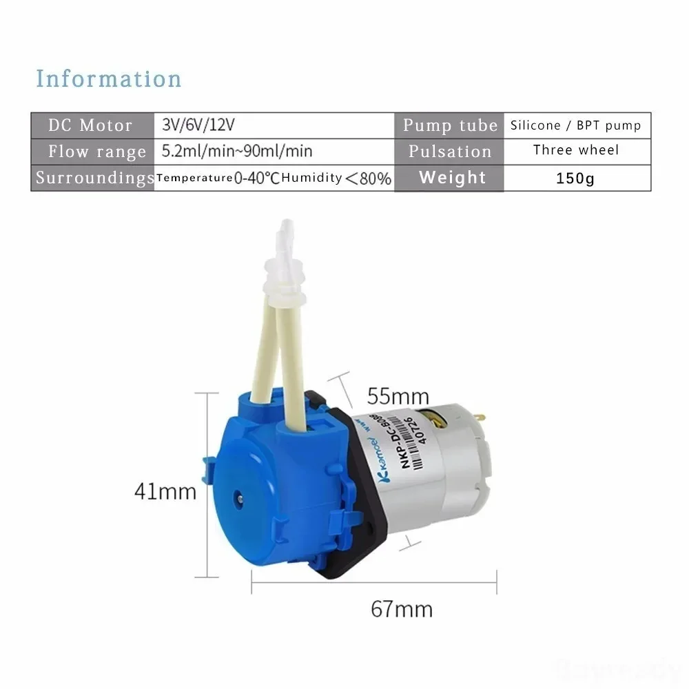 DC 12V 24V Dosing Pump Perista - đánh giá và giá Mini Peristaltic Pump 12V
