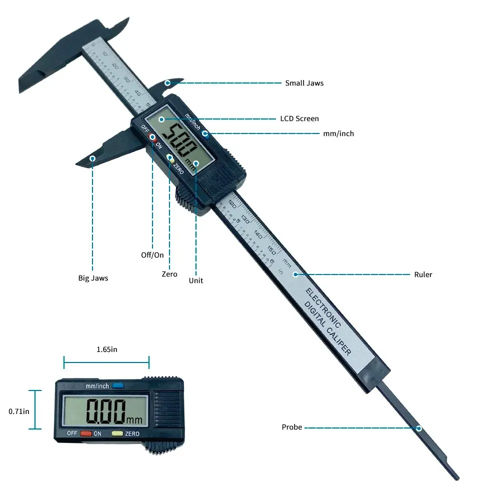 Carbon Fiber Digital Caliper 1 - đánh giá và giá Digital Caliper 150Mm Stainless Steel