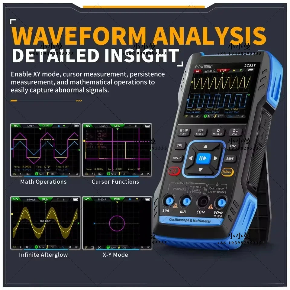 FNIRSI 2C23T10MHz, 2C53T 50MHz - đánh giá và giá Fnirsi Digital Oscilloscope Handheld